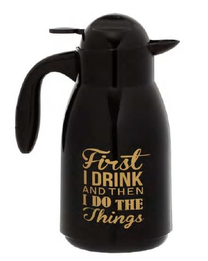 Decorated Vacuum Flask-Black