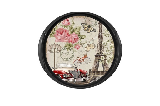 Decorated Round Tray-Paris