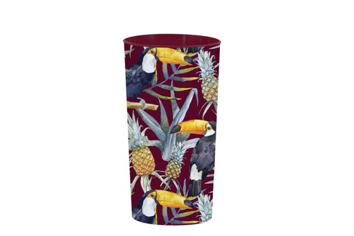 470 cc Patterned Glass-PP-Parrot