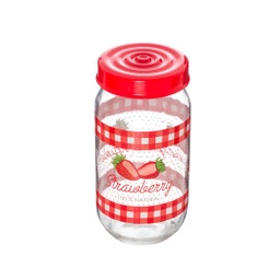 1000 cc Decorated Jar-Strawberry