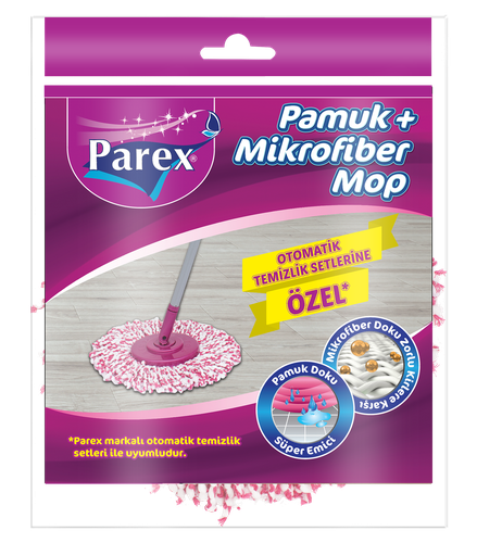 PAREX COTTON & MICROFIBER 360 DEG.SPINNING MOP-REFILL