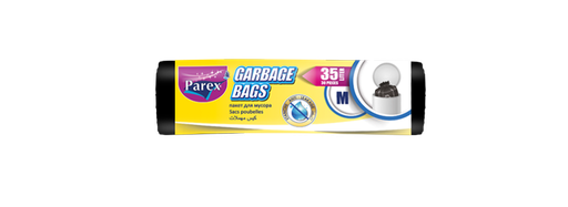 PAREX -  CLASSIC BLACK GARBAGE BAGS MEDIUM (30pcs - 55x60cm 35 L)