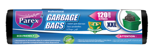 PAREX -  CLASSIC BLACK GARBAGE BAGS JUMBO (10pcs - 80x110cm 120L)