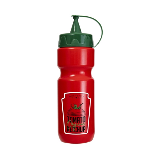 660 cc Decorated Ketchup Bottle-Red-Tomato Ketchup