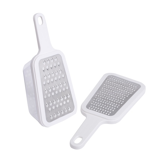 550 cc Grater With Container-White