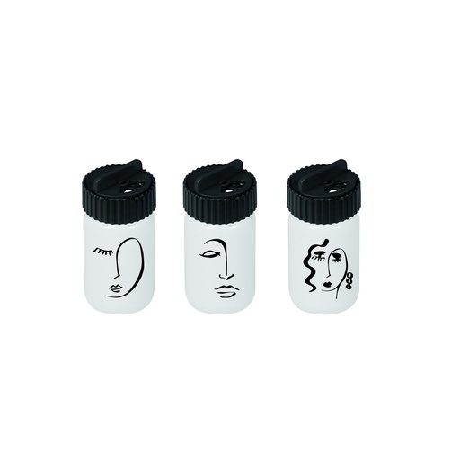 105 cc Decorated Salt-Pepper Shaker-Bright White-Portraits