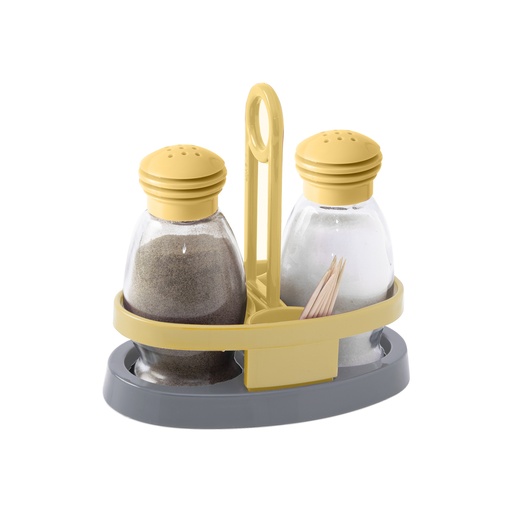 2 pcs 95 cc Salt Shaker Set With Base-Sand