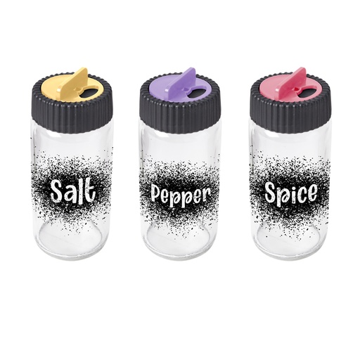 244 cc Decorated Spice Jar-Salt-Pepper-Spice