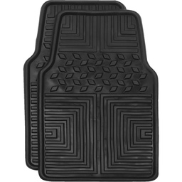 Custom Accessories Black Rubber Auto Floor Mats 2 pk.