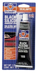 Black Silicone Adhsv 3Oz