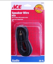 Speaker Wire Wrca Plugs 20Ft (609.60Cm) Ace