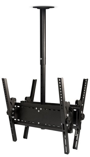 Ross Dual Screen Variable Tilt Tv Mount 81.3 Cm, To 1.78 M (32 In To 70 In) Black