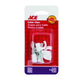 Cable Clips Rg6 6 White Ace Cancel