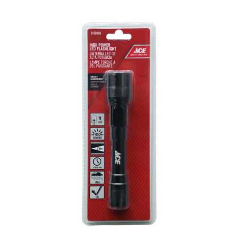 Ace 1 High Power Led Flashlight 1.5W 2Xaa Aluminum ACE Hardware