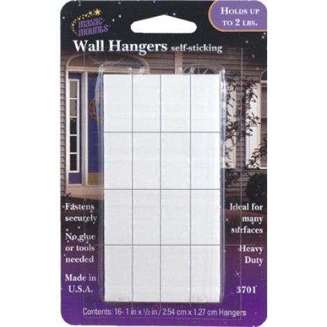 Magic Mounts Self Stick Heavy Duty Foam 2 lb. 16 pk Adhesive Hangers.