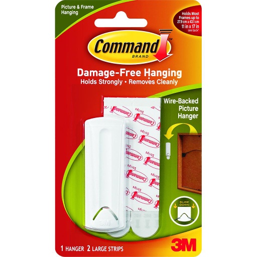 Command White Wire-Backed Picture Hanger 5 lb. 1 pk