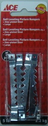Picture Hangers Self Leveling 6.03Cm (2.37In), Large Zinc Plated Card Of 5 Ace