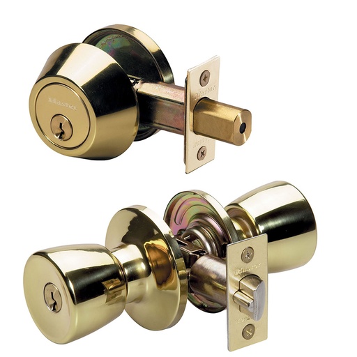 Doorlock Entry Cylindrical Tulip Knob Polishe