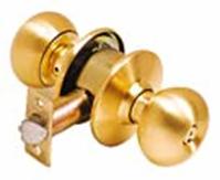 Entry Cylindrical Doorlock Colonial Knob -Polished Brass Cancel