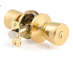 Ace Tulip Polished Brass Entry Lockset ANSI Grade 3 KW1 1-3/4 in.