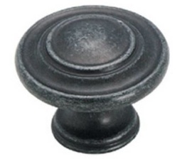 Amerock Inspirations Round Cabinet Knob, 1-5/16 in. Dia. 1 in. Wrought Iron