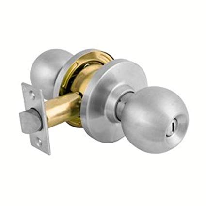 Doorlock Privacy Cylindrical Ball Knob Satin