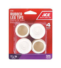 Rubber Leg Tip - 1 1-8&quot; Off - White