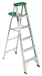 Werner 6 ft. H x 21.5 in. W Aluminum Step Ladder Type II 225 lb. capacity