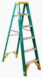 Werner Fiberglass Step Ladder Type, 6 ft. H x 22 in. W II 225 lb. capacity.