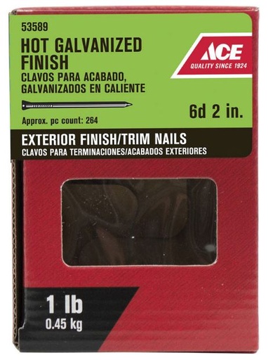Ace 6D 2 in. Finishing Hot-Dipped Galvanized Nail Countersunk, 1 lb.