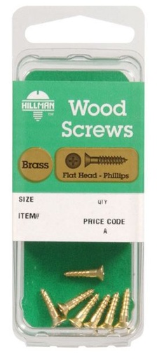 Hillman No. 4 x 3/4 in. L Phillips Wood Screws 10 pk