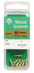 Hillman No. 6 x 1-1/4 in. L Phillips Wood Screws 4 pk