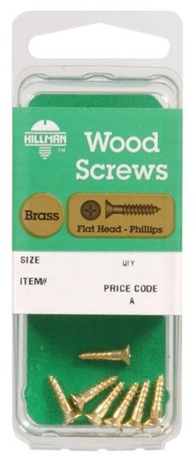 Hillman No. 10 x 1 in. L Phillips Wood Screws 3 pk