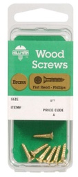 Hillman No. 10 x 2-1/2 in. L Phillips Wood Screws 2 pk