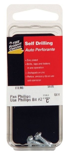 Hillman No. 6 x 1/2 in. L Phillips Pan Head Zinc-Plated Steel Sheet Metal Screws 4 pk