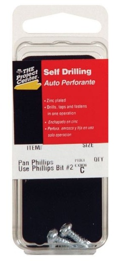 Hillman No. 8 x 1 in. L Phillips Pan Head Zinc-Plated Steel Sheet Metal Screws 4 pk