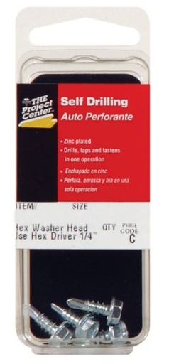 Hillman No. 10 x 1/2 in. L Hex Hex Washer Head Zinc-Plated Steel Sheet Metal Screws 5 pk