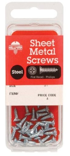 Hillman No. 10 x 1 in. L Phillips Flat Head Zinc-Plated Steel Sheet Metal Screws 10