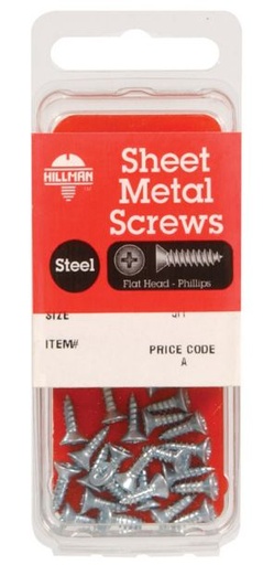 Hillman No. 10 x 2 in. L Phillips Flat Head Zinc-Plated Steel Sheet Metal Screws 6 pk