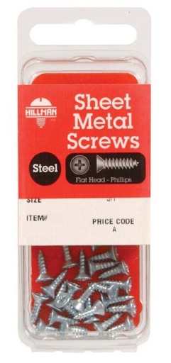 Hillman No. 12 x 2 in. L Phillips Flat Head Zinc-Plated Steel Sheet Metal Screws 5 pk