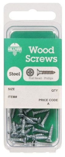 Scrw Wd Phl Fh 8X3-4Cd20