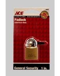 Padlock 30 Mm (1 1-8 In) Solid Brass Ace