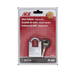 Padlock 40Mm (1 9-16In) Solid Brass Ace