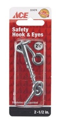 Safety Gate Hook And Eye 2 1-2In Zinc Ace