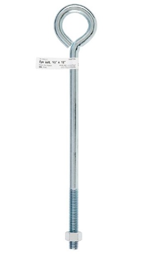 Eyebolt 12In (30.48Cm) 1 1-4In (31.8Mm) Eye Zinc Plated Steel Ace