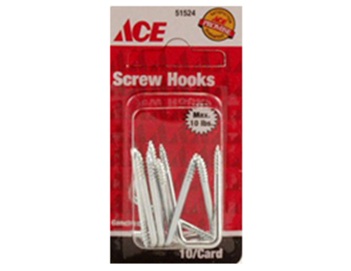 Square Bend Screw Hook 1 3-8In (34.9Mm) Zinc Ace