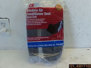 Air Conditioner Seal 2 1-4In X 2 1-4In X 42In, (5.72Cm X 5.72Cm X 1.07M) Poly Foam Black Ace