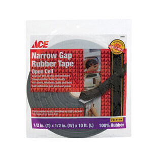 Premium Sponge Weatherstrip 9.5Mm X 12.7 X 3M, (3-8In X 1-2In X10Ft Black Ace