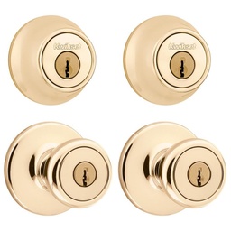 Deadbolt Single Cylinder Polished Brass Projex