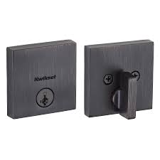 Kwikset Venetian Bronze Steel Deadbolt.
